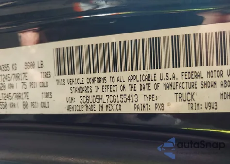 2012 Ram 2500 St from USA, damaged, VIN 3C6UD5HL7CG155413